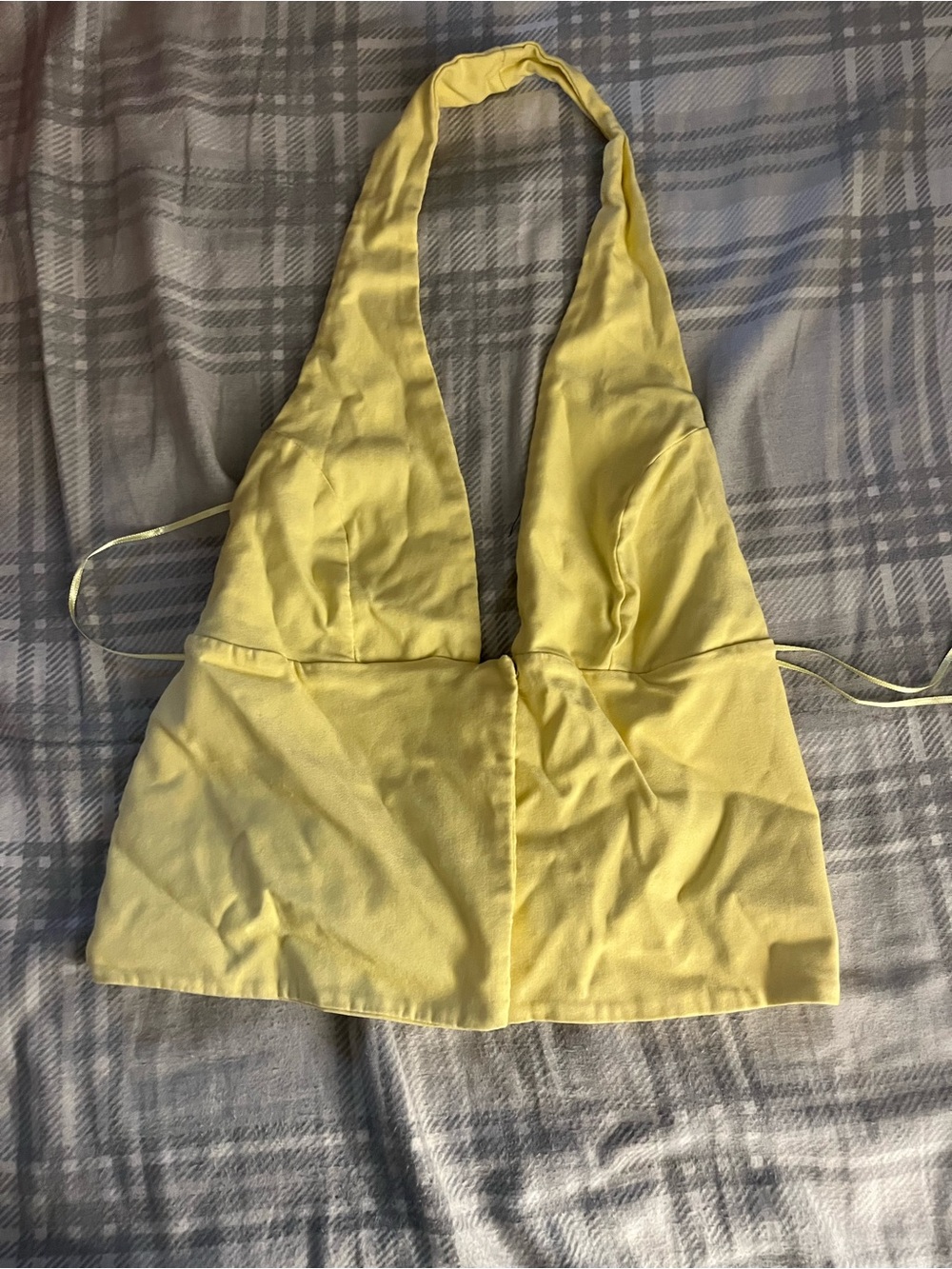 Zara Yellow Halter Crop Top